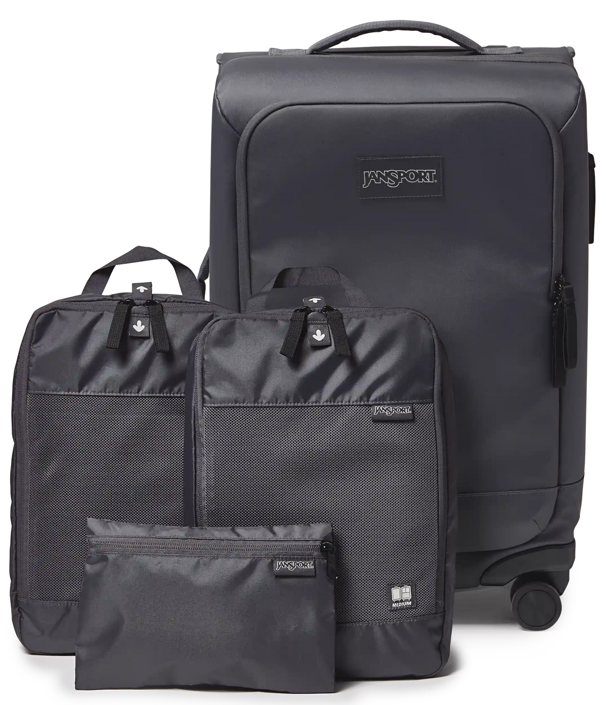 22" Carry On Luggage Packing Cubes Smokey Grit Set